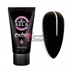 PolyGel UV LED pentru unghii false SELA Profesional de 30ml Cod 178 Negru (Black)